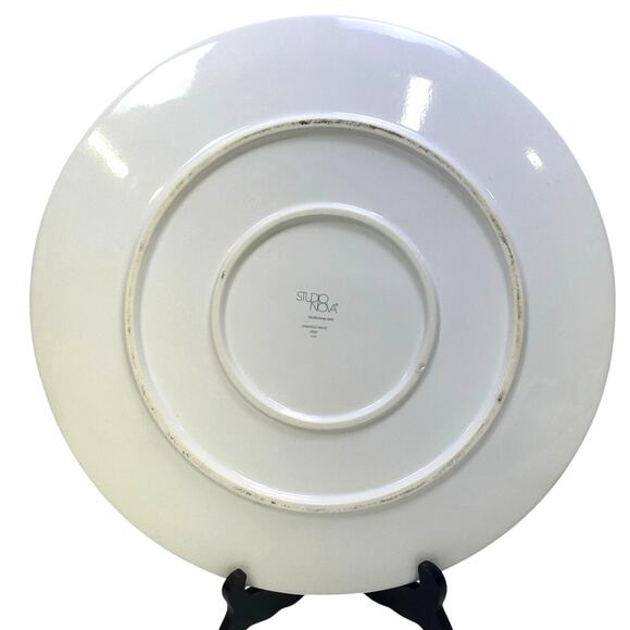 Chantilly White Graphic Studio Nova Embossed 13" Large Round Serving Platter - Picture 2 of 4